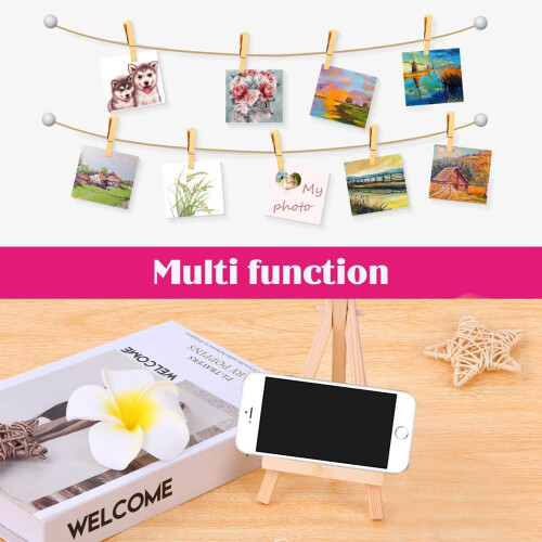 40Pcs Mini Canvas Drawing Board with Easel, Painti 2
