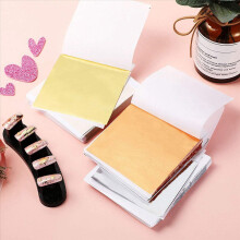 800Pcs Imitation Gold Silver Copper Foil Papers Le