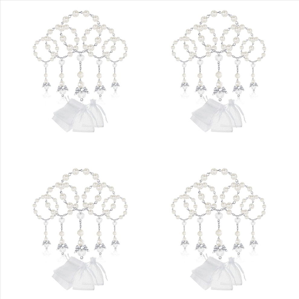 120 Pcs Baptism Acrylic Rosary Beads Mini Rosaries Semoic