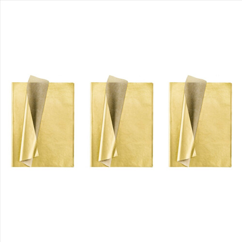 Gold Tissue Paper, 300 Sheets Metallic for Birthda