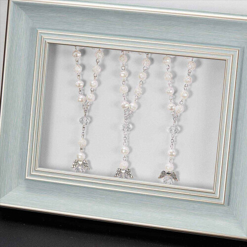 120 Pcs Baptism Acrylic Rosary Beads Mini Rosaries 2