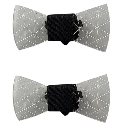 2X LED Acrylic Bow Tie Change 7 Lighting Colors Me