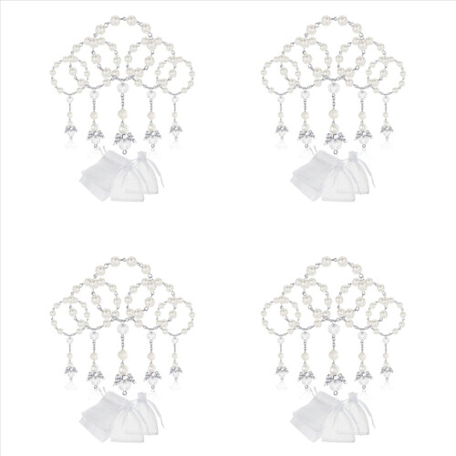 120 Pcs Baptism Acrylic Rosary Beads Mini Rosaries 1