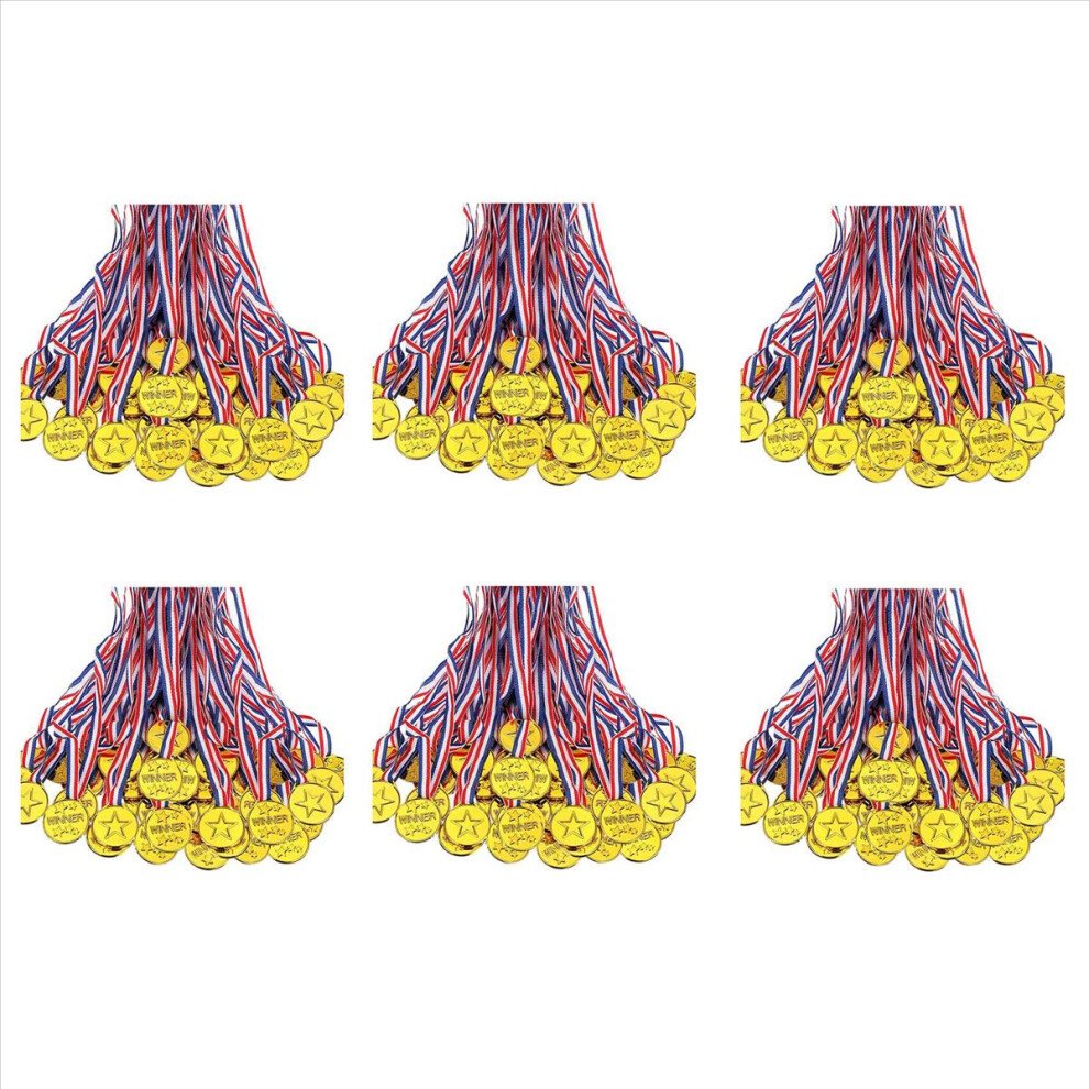 Semoic Gold 200 Pieces Kids Plastic Winner Medals Award F