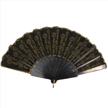 24 Pieces Sequin Fabric Folding Fans Hand Flower L