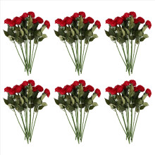 60 Pcs Latex Real Touch Rose Decor Silk Flowers Fl