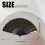 24 Pieces Sequin Fabric Folding Fans Hand Flower L 4