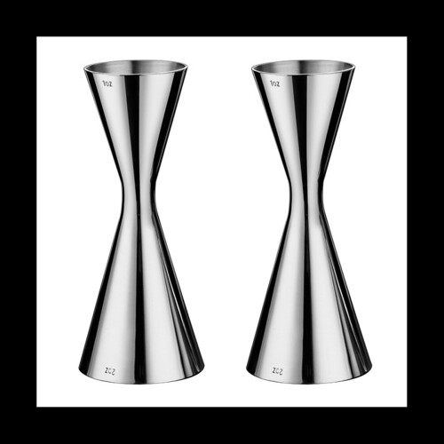 4X Stainless Steel Measure Cup Double Head Bar Par 2