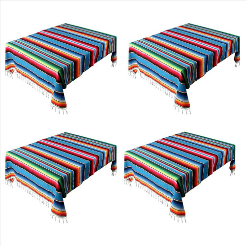 4X Mexican Blanket Sarape Picnic Rug Throw Tablecl 1