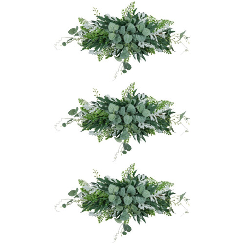 3X Greenery Artificial Front Door Wreath Hanging E