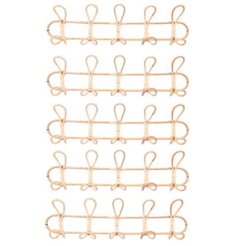 5X Large Rattan Wall Hooks Clothes Hat Hanging Hoo 1