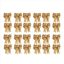 30PCS Christmas Tree Decoration Bows Ribbon Gold 2