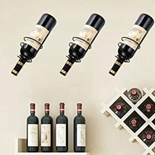 6 Pack Metal Wine Rack Wall Mounted Bottle Holder 2
