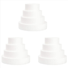 12 Pack Foam Cake Dummy for Decorating and Wedding