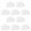1000 Pcs Decor 5 mm White Plastic Hole Drilling Co 2