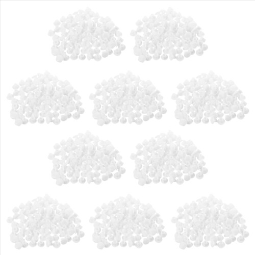 1000 Pcs Decor 5 mm White Plastic Hole Drilling Co 1