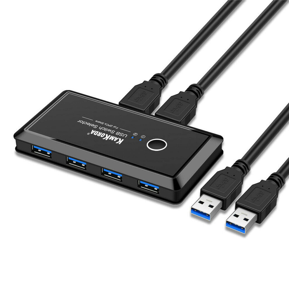 Usb 3.0 Hub Usb Switcher 4-Port Usb 3.0 Hub Extension Splitter For Two Pcs Black 9067246353049