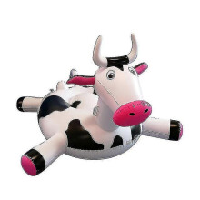 (As show, One size) Inflatable Cows Pool Float For Kids Adult Float Raft Water Floating Boat Ride-on Swimming Ring Toys For Summer
