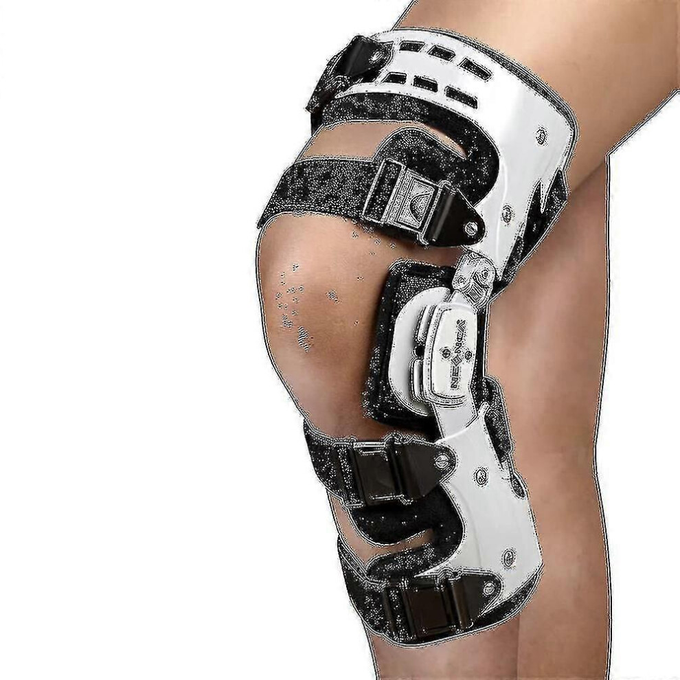 Kikidex (As Show, Right Leg) Neenca Unloader Rom Knee Brace Hinged Stabilizer Adjustable Recovery Support For Acl Mcl Pcl Injury Meniscus Tear Arthritis
