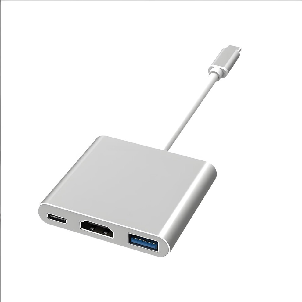 3-In-1 Usb C Hub Usb C To Hdmi Adapter, 5Gbps Usb 3.0 Port, 4K Hdmi, 100W Pd, For Usb C Phones, Tablets, Laptops 9393856661756
