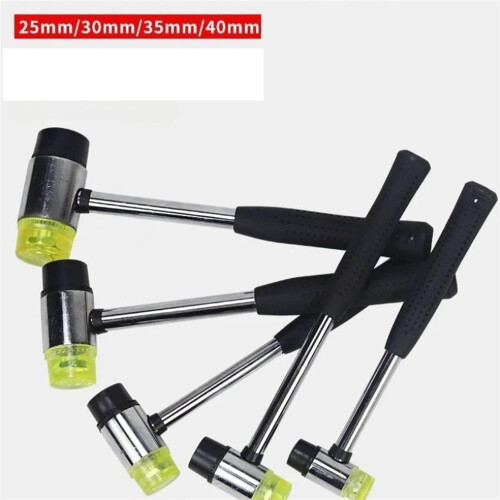 Rubber Hammer 1Pc Large Soft Head 35mm Nylon Tool Handle Plastic Tile Decorating Hammer 1
