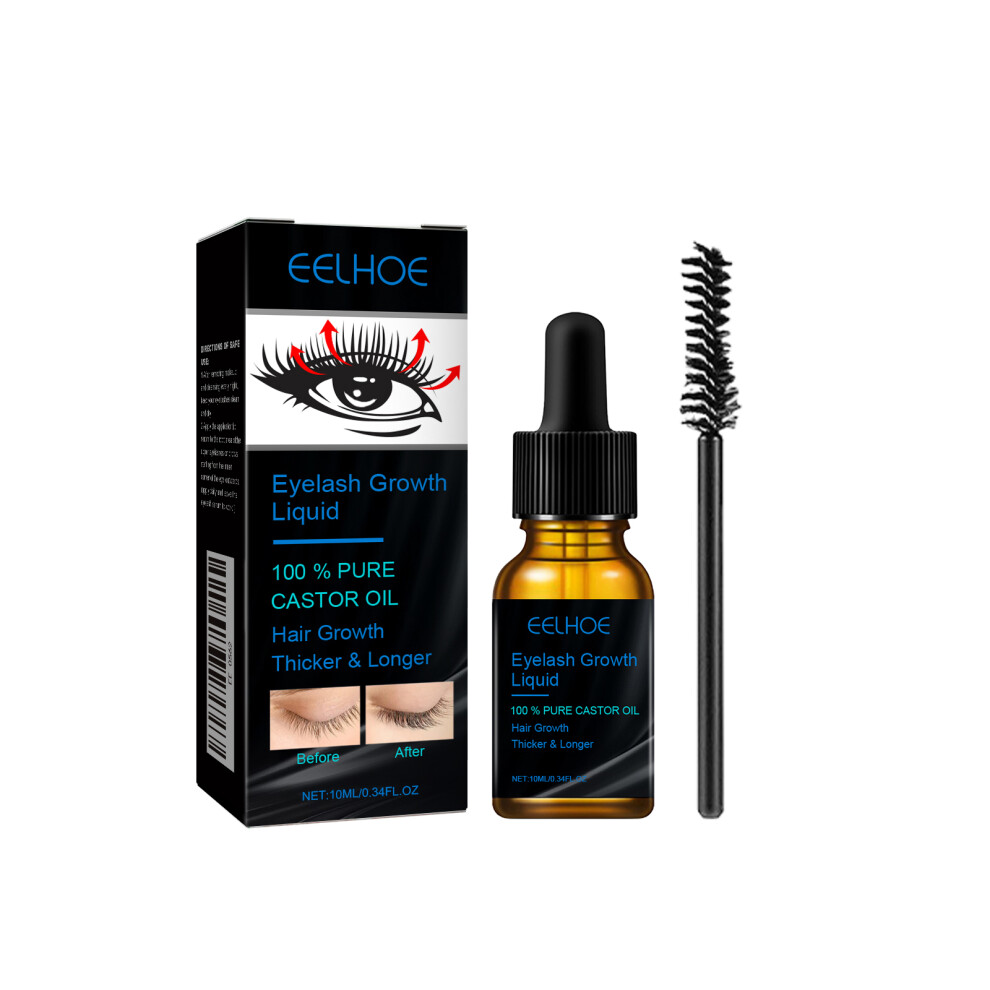 Castor Oil Eyelash Glowth Liquid Serum 10ml Nourishing Formula Long Lashes Natural Growth Enhancer