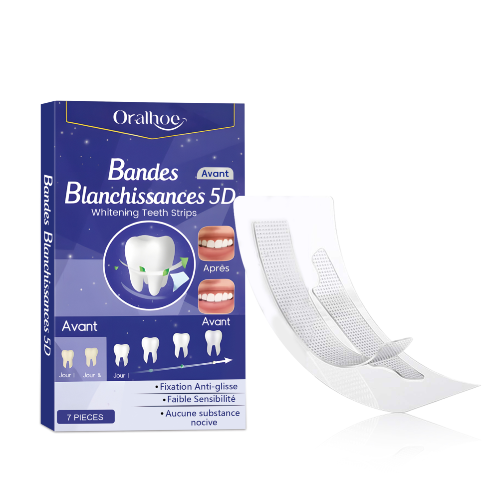 7PCS Teeth Whitening Strips Gentle Stain Removal Long Lasting Fresh Breath Oral Care