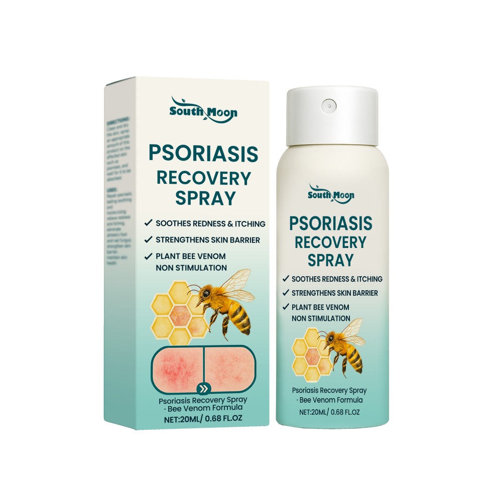 Psoriasis Recovery Spray 20Ml Plant Bee Venom Non Stimulation Soothes Redness & Itching Silver