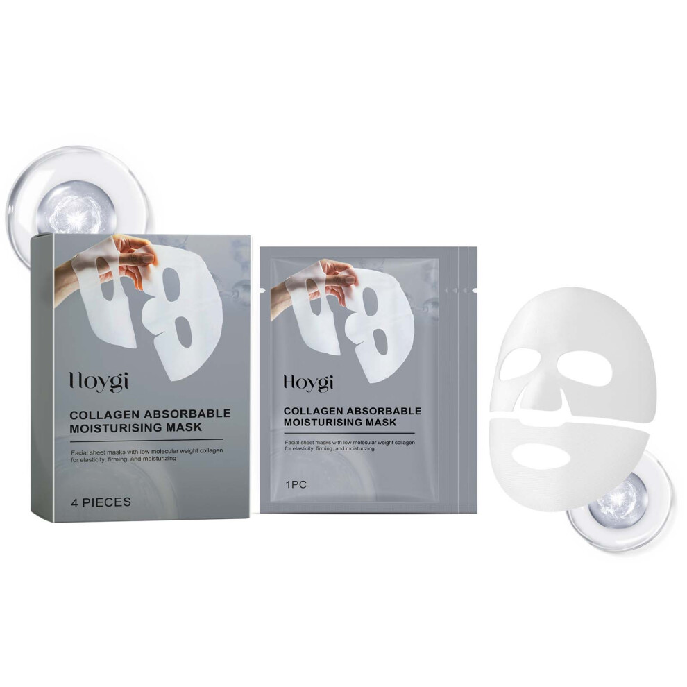 4PCS Deep Collagen Overnight Mask Anti-Wrinkle Firming Lifting Facial Hydrogel Mask