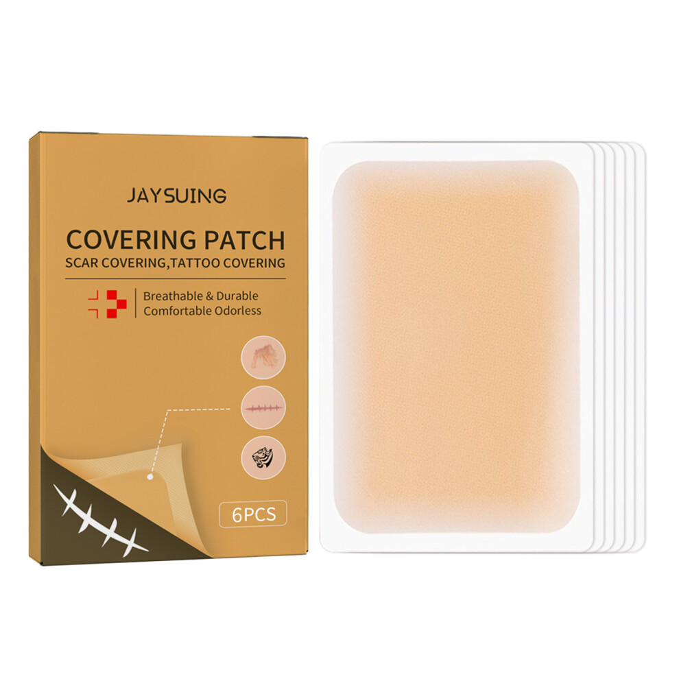 6PCS Invisible Concealer Patches Waterproof Breathable Skin Tone Cover for Scars Tattoos Blemishes