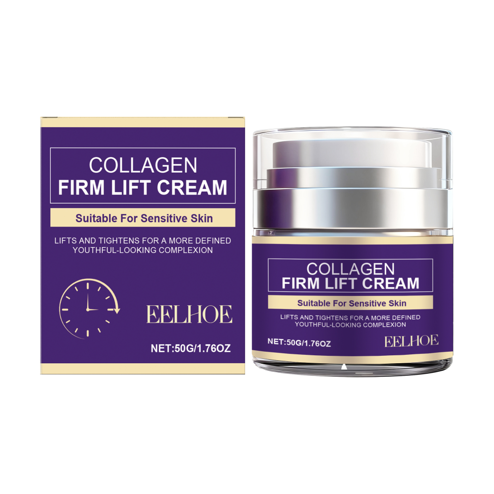 Cream Collagen Firming Lifting 50G Anti Aging Moisturizing For Face Neck Reduces Fine Lines Brightens Skin