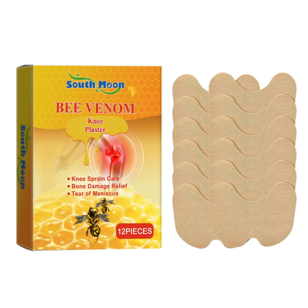 12PCS/Pack Bee Venom Knee Care Patch Pain Patches for Pain Relief 12 Hour Long Lasting