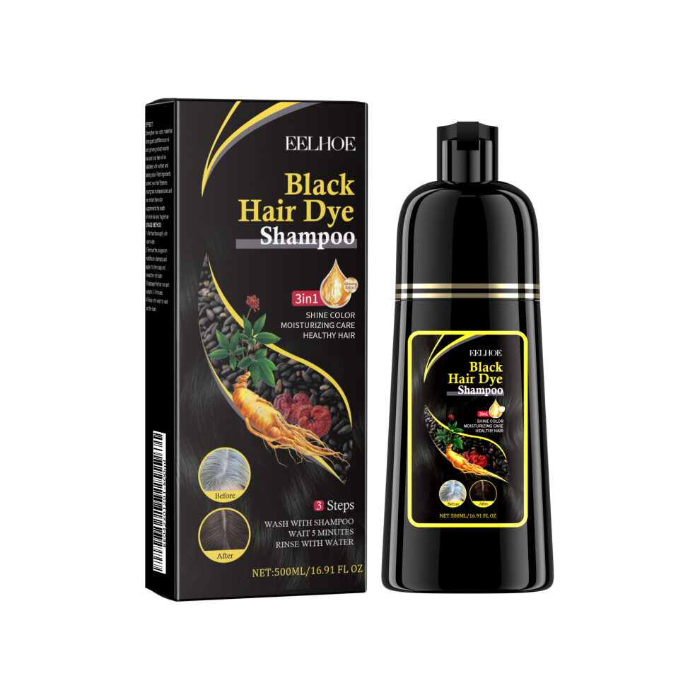 Hair Darkening Shampoo 500ml With Fo-Ti Extract Black Hair Deep Nourishing Repair Reduces Hair Loss