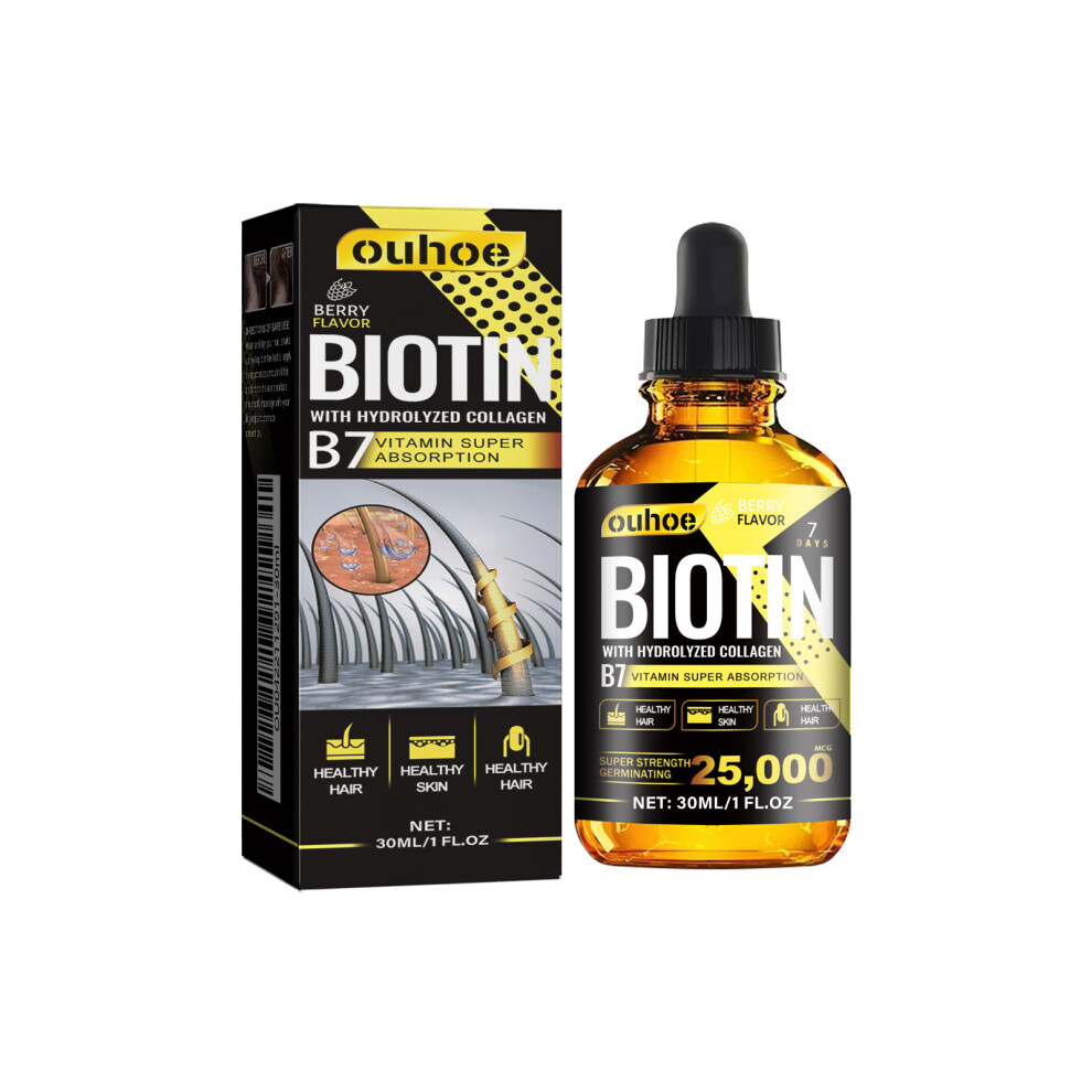 Collagen B7 Vitamin Hair Oil 30ml Liquid Biotin Collagen Drops for Hair Growth Anti Hair Loss