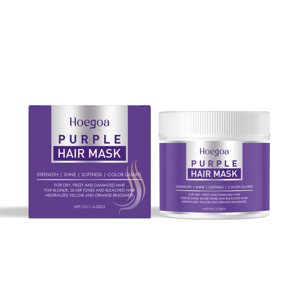 Purple Hair Mask 120G Deep Conditioner And Toner Deep Nourishing Hydrating Treatment For Dry Frizzy Hair