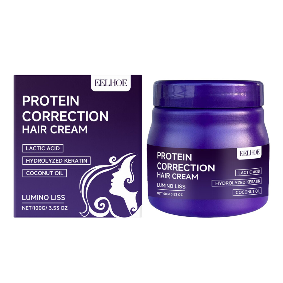 Cream Protein Correction Hair Straightening Smoothing Treatment Straightener For Frizzy Hair 100G