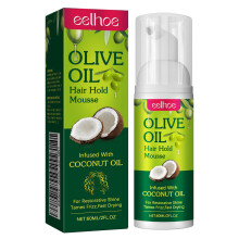 60ml Olive Oil Hair Hold Mousse Curl Defining Moisturizing Anti Frizz Long Lasting Hold Hair Styling Mousse