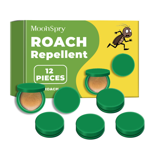MOONSPRY 12 Pack Cockroach Gel Bait Trap Roach Repellet Pest Control for Kitchen Home