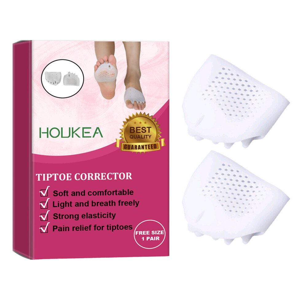 HKB05-A005-1-RD1 1 Pair Silicone Toe Corrector Toe Separator Hallux Valgus Correction Toe Cover