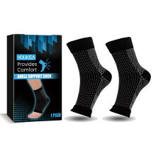 HKA06-A046-1-BK1 1 Pair Plantar Support Socks Outdoor Sports Cycling Fitness Anti-Slip Foot Guard Elastic Socks