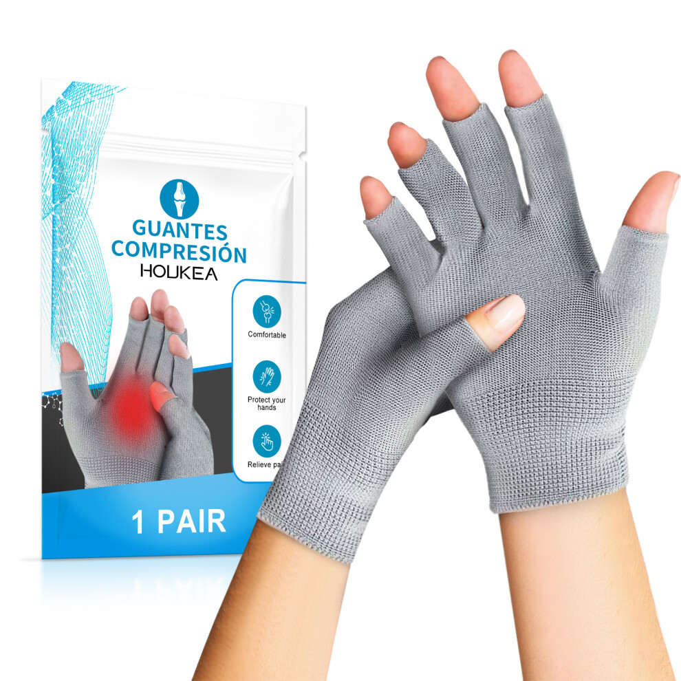 1 Pair Hand Care Gloves Winter Fingerless Mittens for Joint Pain Relief