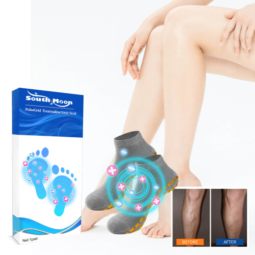 Tourmaline Ionic Compression Socks Non Slip Elastic Foot Care Stockings 2