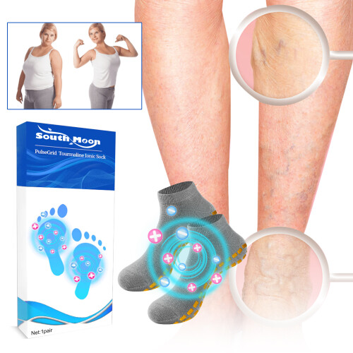 Tourmaline Ionic Compression Socks Non Slip Elastic Foot Care Stockings 1