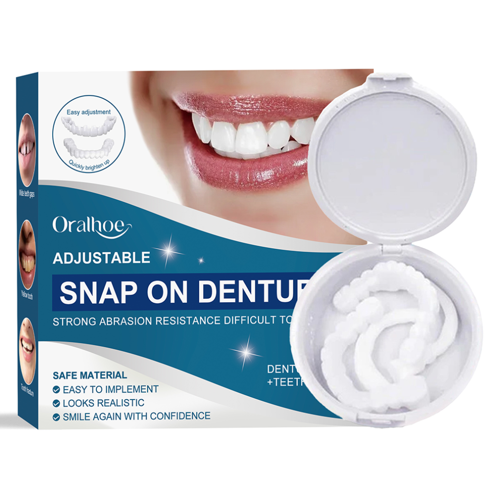 Adjustable Snap On Dentures Resin Fake Teeth Smile Enhancer