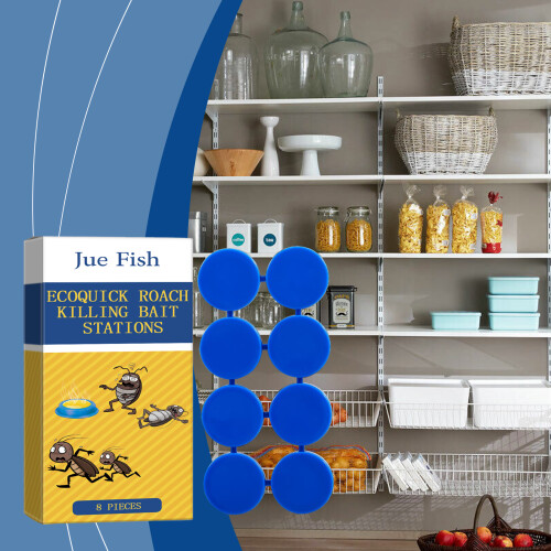 8Pcs Cockroach Bait Traps Roach Killer for Kitchen Dorm Home 1