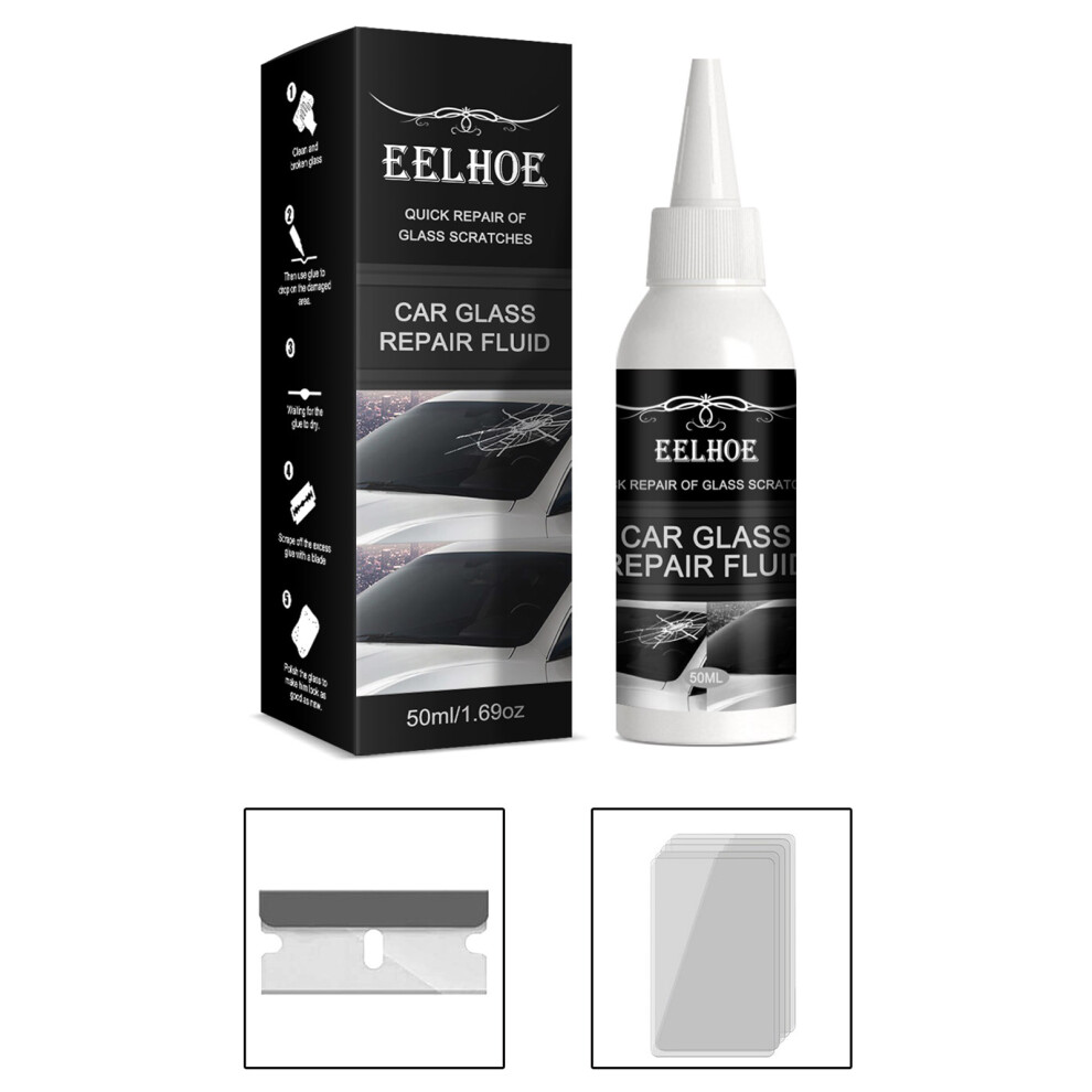 50Ml Car Glass Repair Fluid Windshield Repair Kit For Car Glass Crack Repair Tool Set 6914285091094
