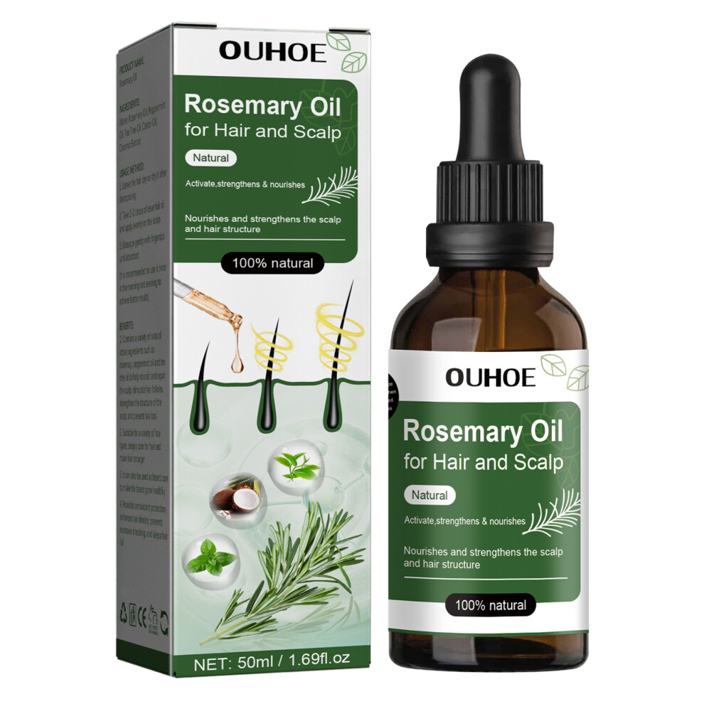 Rosemary Hair Oil 50ml Hair Strengthening Serum for Dry Damaged Hair Hair Loss Treatment