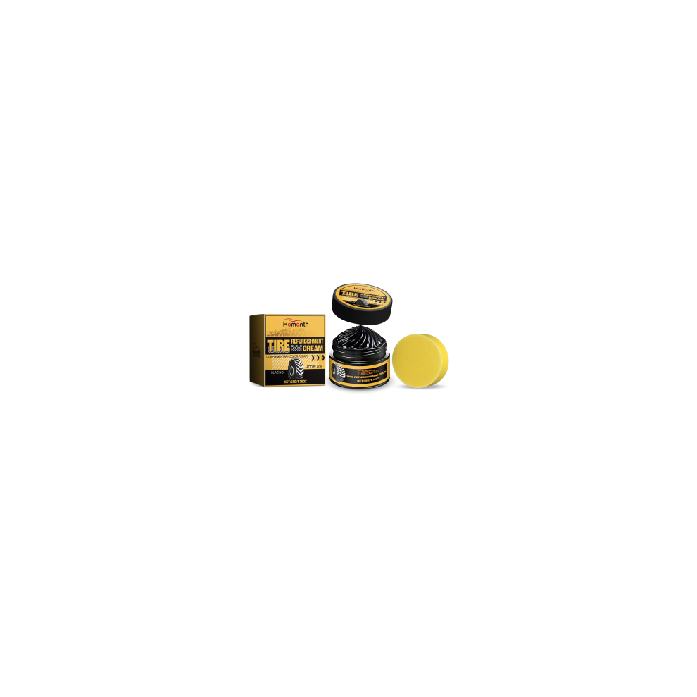 1 Set Car Tire Restoration Gel Cleaner With Sponge Polish And Restorer Shine Enhancer 6914280321219