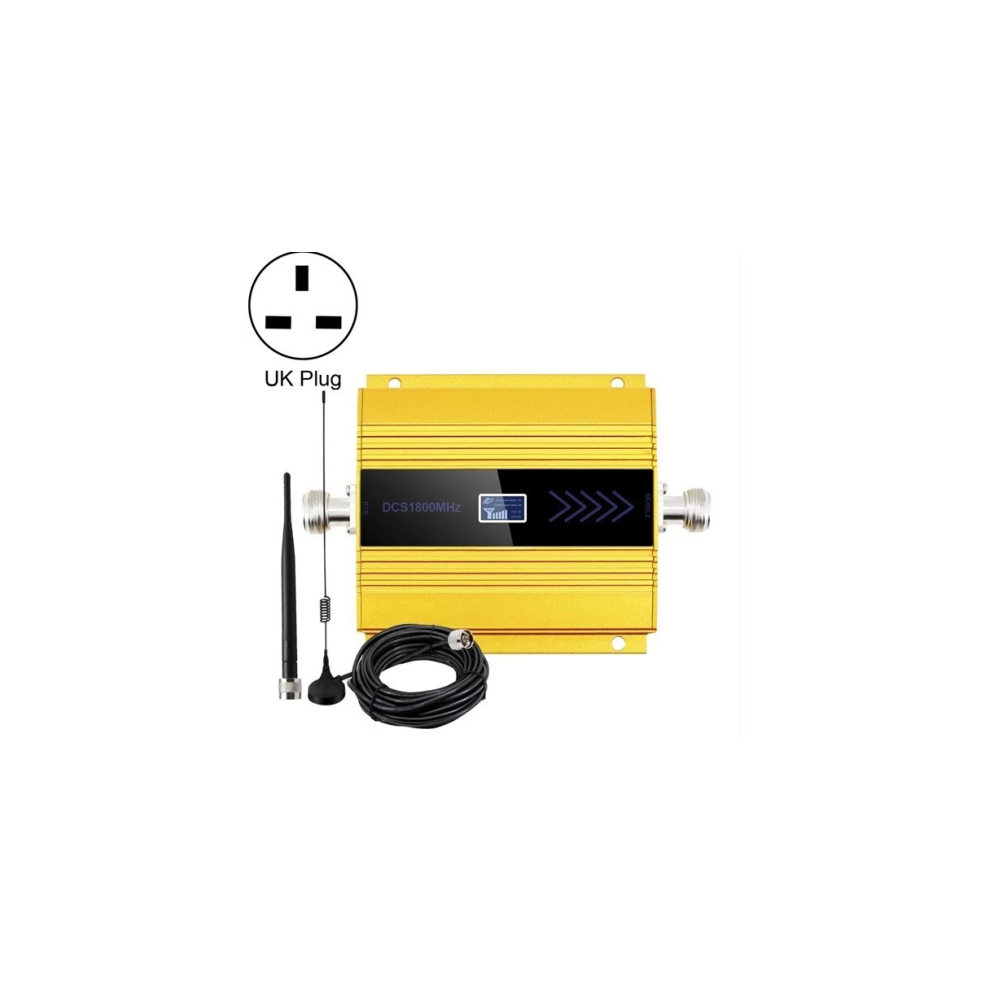 (Yellow) Dcs-Lte 4G Phone Signal Repeater Booster, Uk Plug Yellow 4853223008522