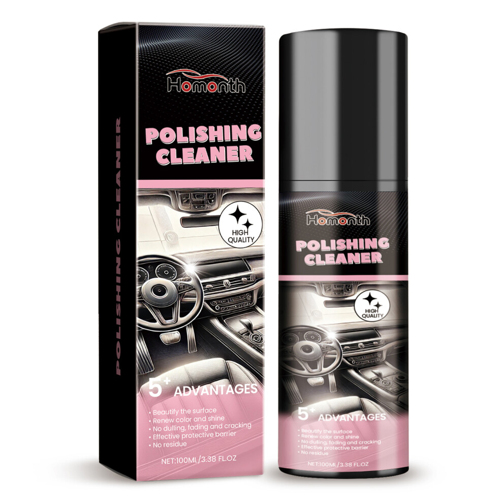 Car Interior Detailing Polish Cleaner 100Ml Amino Silicone Oil Formula Stain Removal Shine Protection 6914285727450